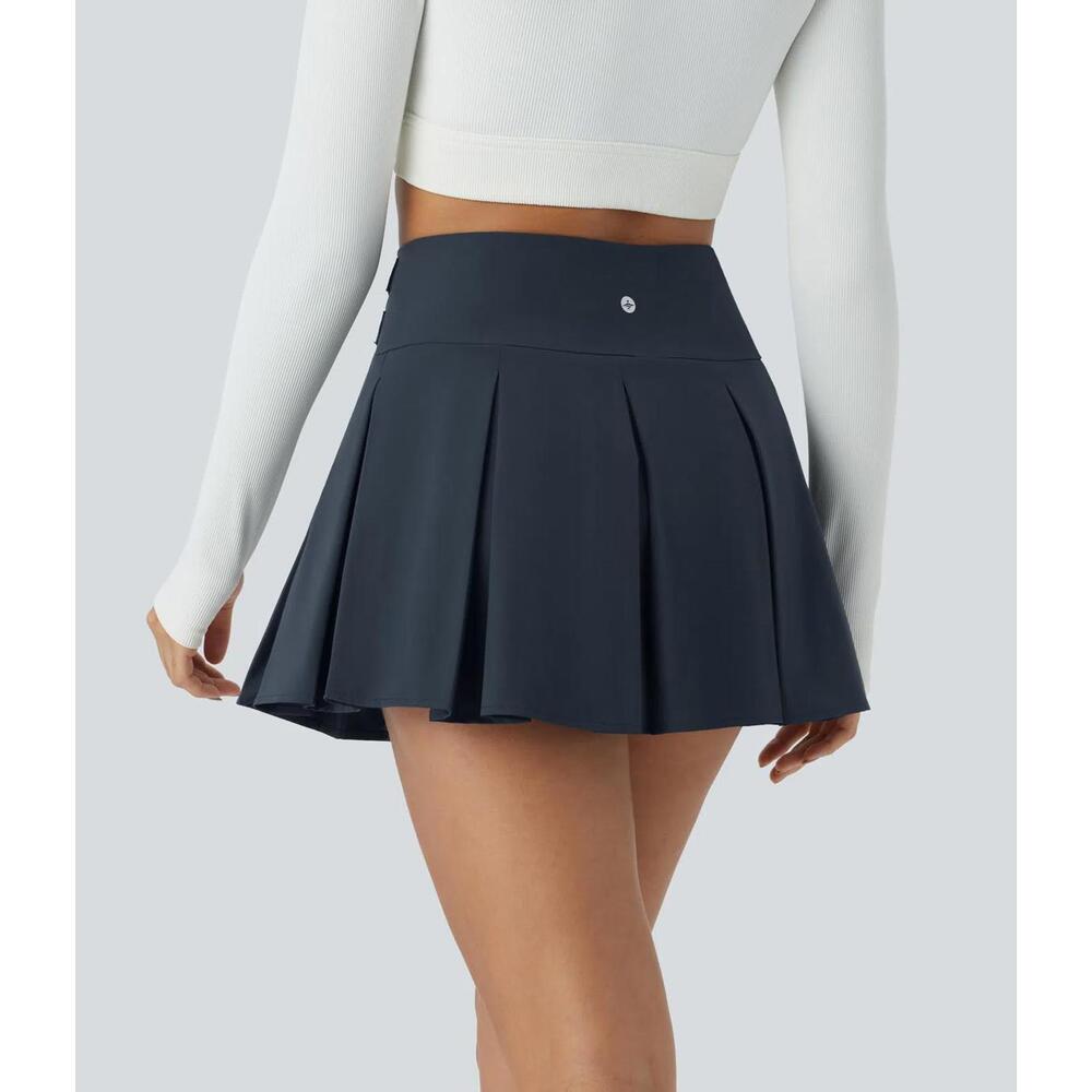 NWT Halara High Waisted Buckle 2-in-1 Side Pocket Mini Dance Skirt Size Large - Picture 5 of 8